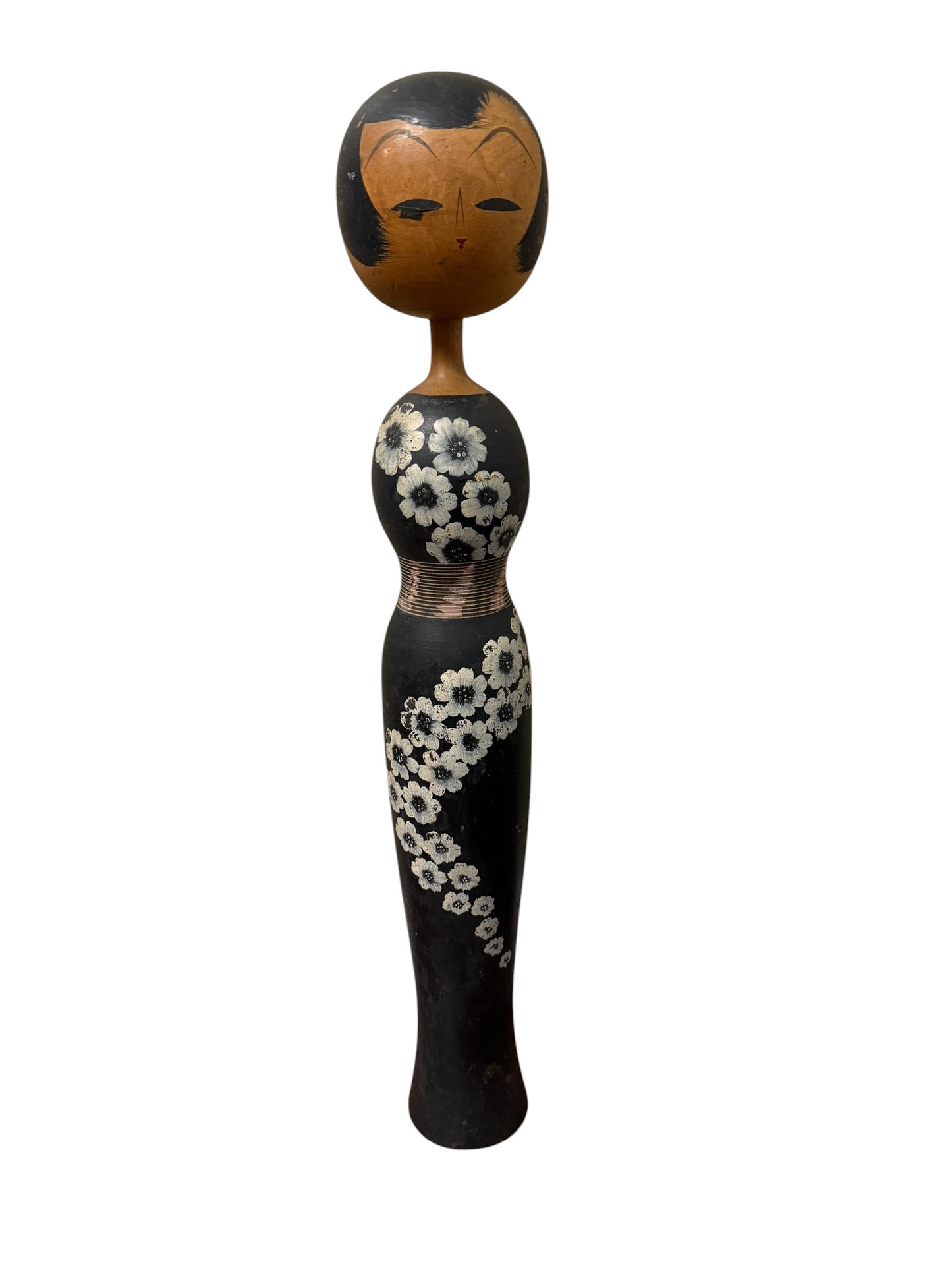 Lady in white flower dress Kokeshi