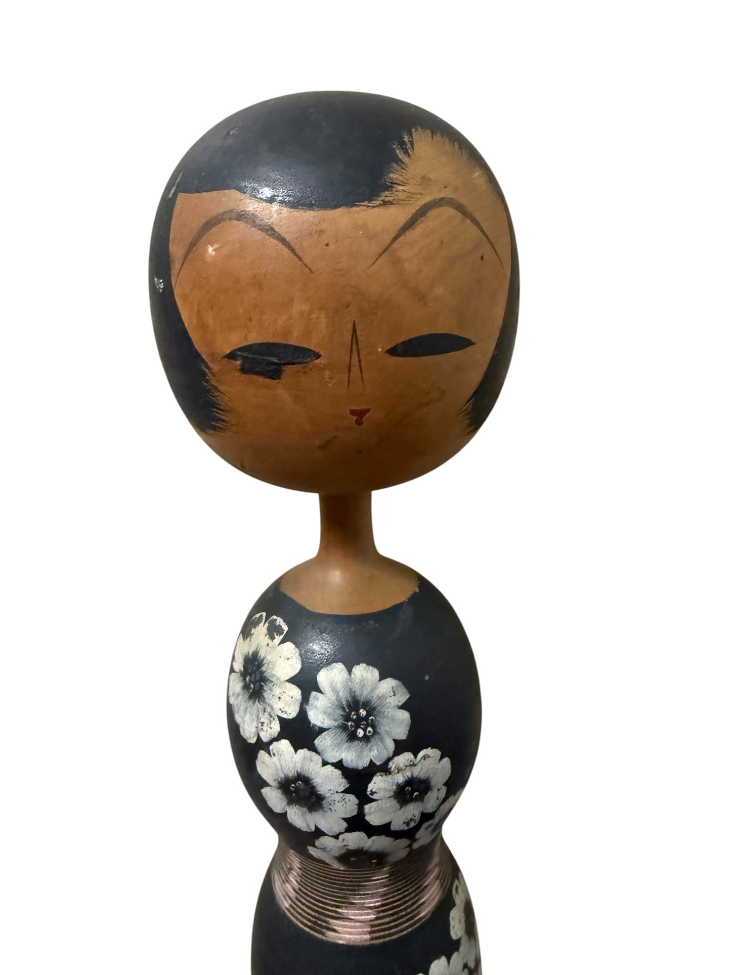 Lady in white flower dress Kokeshi